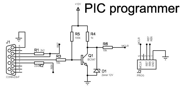 diy usb pic programmer schematic