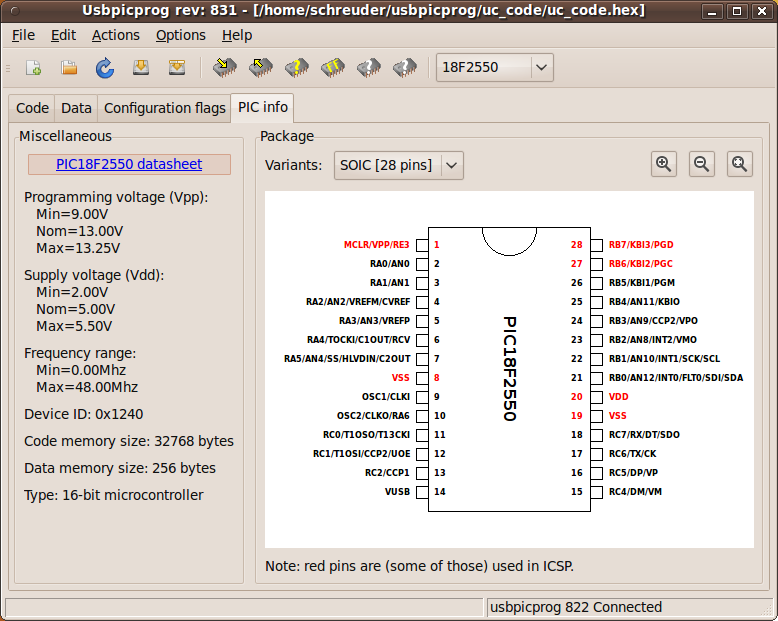 Usbpicprog PC software running on Linux