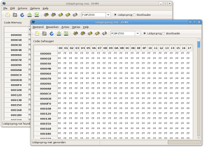 Usbpicprog PC software, translated in English and Dutch